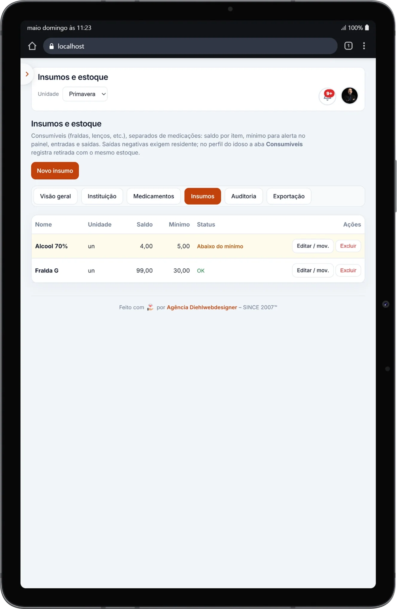 Insumos e fornecedores no ILPI360