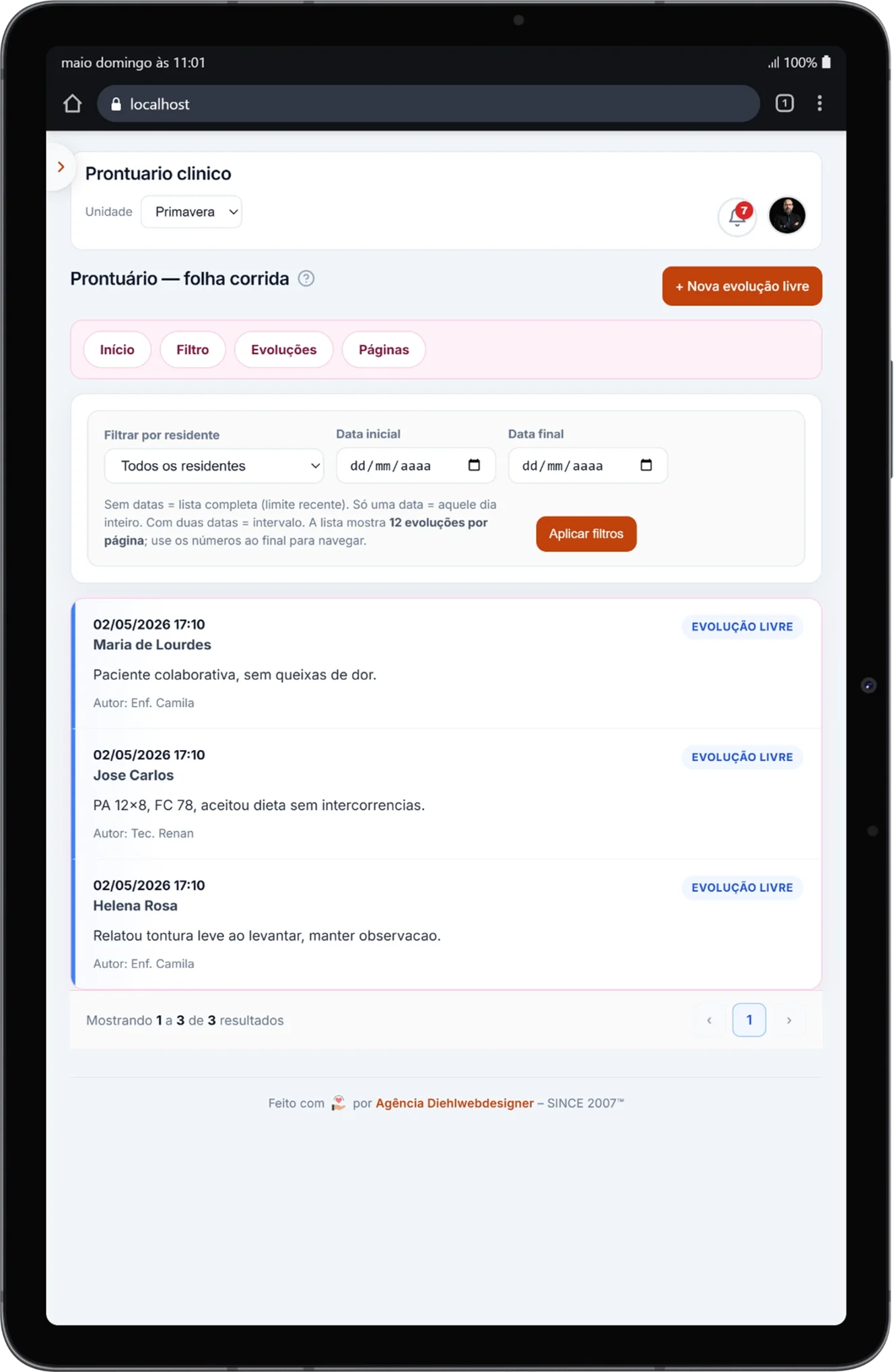 Prontuário no ILPI360